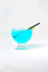 tropical drink, delicious margarita, lemon cozumel with ice, refreshing drink with citrus fruits