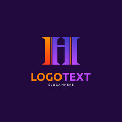Letter H logo. colorful logo abstract