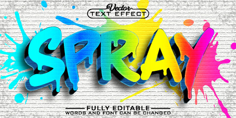 Kleurrijke Graffiti Spray bewerkbare teksteffectsjabloon