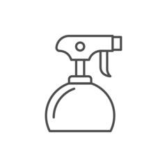 Barber Sprayer Line Icon isolated on a white background - Barbershop Icon, Vector Illustration