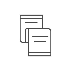 Towel Line Icon isolated on a white background - Barbershop Icon, Vector Illustration