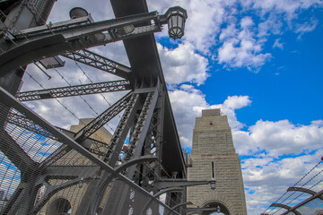 Auf der Harbour Bridge in Sydney