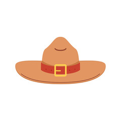 Scout hat vector. Scout hat on white background.