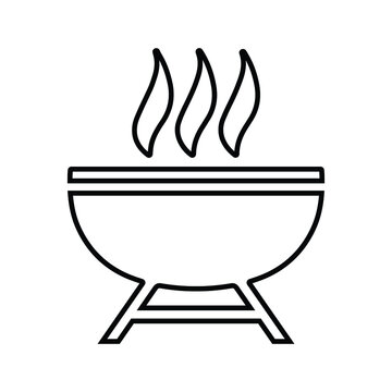 Barbecue, cooking, food line icon. Outline vector.