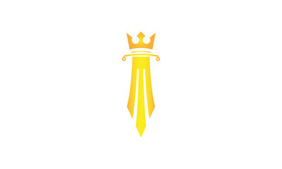 King writer vector logo template. This design use crown symbol