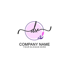 Initial DX beauty monogram and elegant logo design  handwriting logo of initial signature