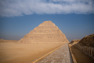 Step pyramid of Djoser in Saqqara, an archeological remain in the Saqqara necropolis, Egypt