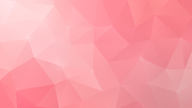 Pink polygon vector pattern background. Abstract full frame 3D triangular low poly style background for Valentine's Day, love and romantic celebration. 4k resolution. 