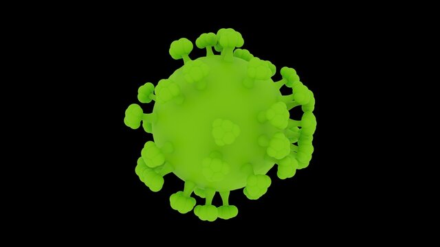 Nahaufnahme von einem gift grünen Virus