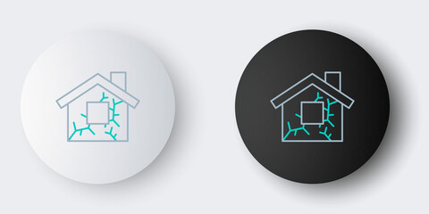 Line House icon isolated on grey background. Insurance concept. Security, safety, protection, protect concept. Colorful outline concept. Vector