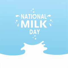Naklejka na ściany i meble National Milk Day Vector Design Illustration. Fresh Milk Illustration