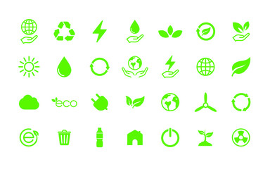 simple icon symbol of environment and natural resources