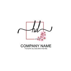 Initial HD beauty monogram and elegant logo design  handwriting logo of initial signature