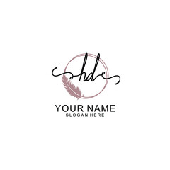 Initial HD beauty monogram and elegant logo design  handwriting logo of initial signature