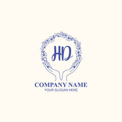 HD initial hand drawn wedding monogram logos