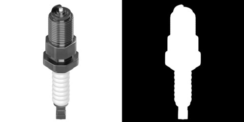 3D rendering illustration of a engine spark plug