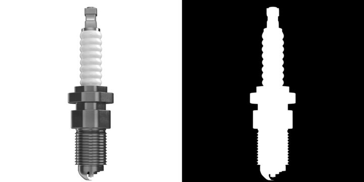 3D rendering illustration of a engine spark plug