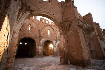 Fototapeta na wymiar Ruins of the town of Belchite, Zaragoza. Spain