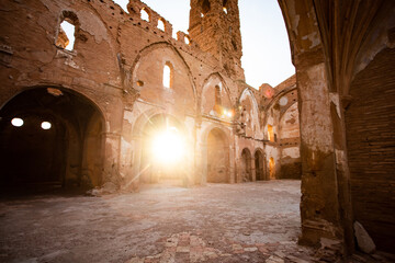 Ruins of the town of Belchite, Zaragoza. Spain