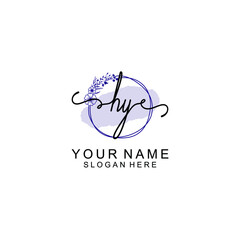 Initial HY beauty monogram and elegant logo design  handwriting logo of initial signature