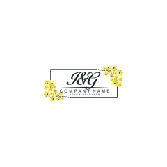 IG Initial handwriting logo vector. Hand lettering for designs