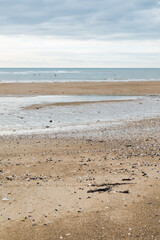 Plage normande en hiver