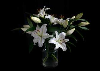  Bouquet of white lilies