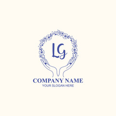 LG initial hand drawn wedding monogram logos