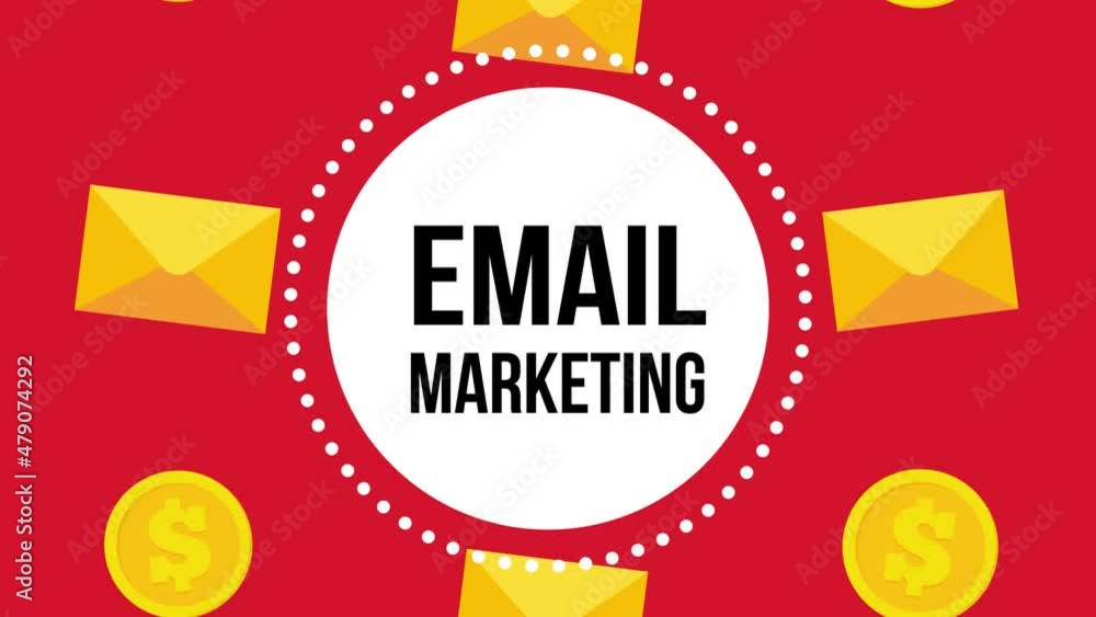 Poster golden cup and envelope animation concept.pattern background.4k video motion animation.
