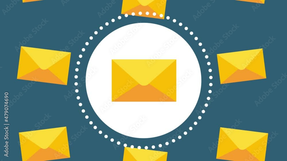 Aufkleber envelope animation concept.pattern background.4k video motion animation.