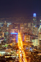 Naklejka premium San Francisco Cityscape at Night