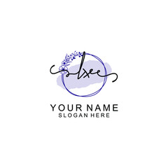 Initial LX beauty monogram and elegant logo design  handwriting logo of initial signature