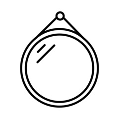 Mirror line icon, beauty vector logo isolated on white background