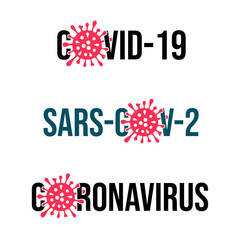 Omicron Variant, SARS-CoV-2 Virus, New COVID-19 variant, Coronavirus, stylized red and black symbol Omicron cell. Vector bacterium