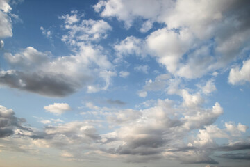 white clouds in the blue sky
