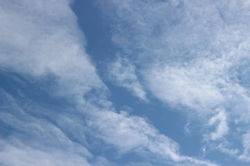 white clouds in the blue sky