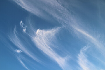 white clouds in the blue sky
