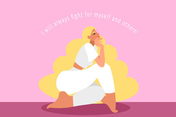 I will always fight for myself and others lettering