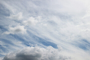 white clouds in the blue sky