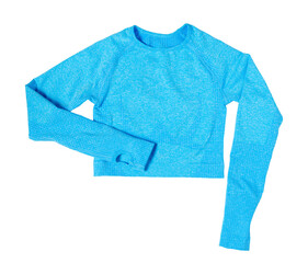 Sportswear sweater blue isolated on white background.