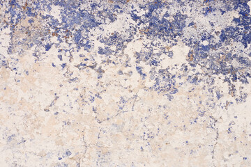white and blue wall, old rustic texture