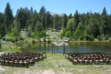 Lake Tahoe Wedding set up