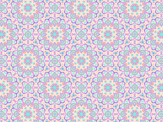 Exquisite and delicate pink lacy patterns for fabric, packaging, wrapping paper and stationery. Repeating fashion print on a blush nude background.