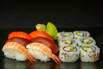 sushi on a plate