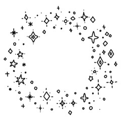 手描きキラキラフレーム1