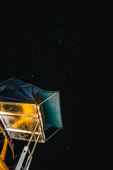 roof top tent in the night