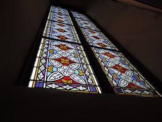 stained glass window in church