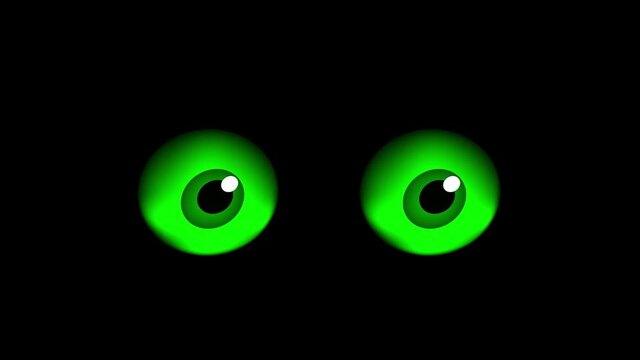 Animation of a cat eyes winking