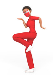 nurse doing an egyptian pose