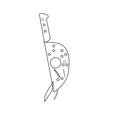Knife coloring page for adult